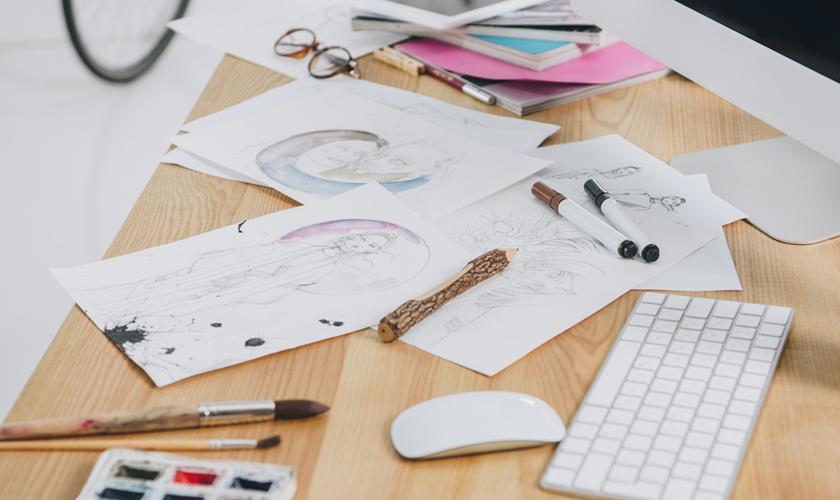 Bocetos de dibujos a mano