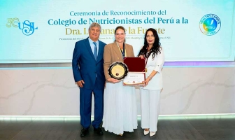 Colegio de Nutricionistas distingue a presidenta ejecutiva de la USIL por impulsar el bienestar universitario