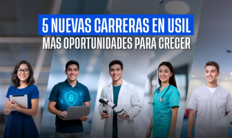 Alumnos de las nuevas carreras de USIL posan sonriendo